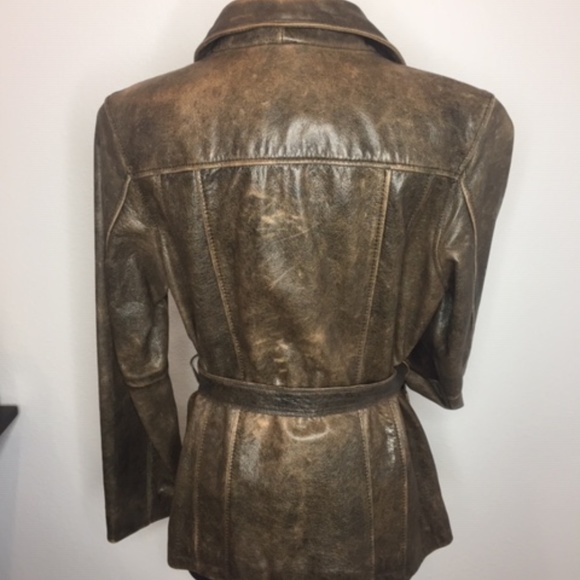 WILSONS Distressed Leather Jacket | Coat - Picture 2 of 5